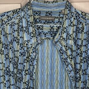 Jhane Barnes Multi color velvet dress shirt